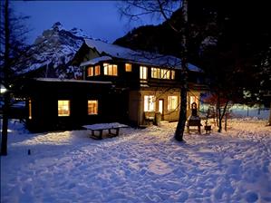 Group accommodation Chalet Schweizerhaus House view winter