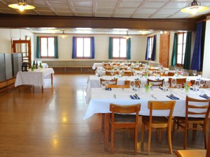 Group accommodation Freiämter Ferienhaus Dining room