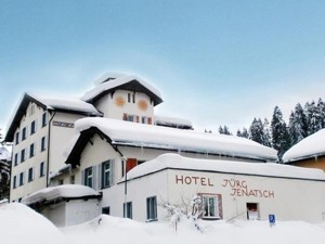 Group accommodation Jenatsch House view winter