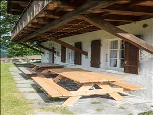 Ferienhaus Chalet Teufi Terrasse Sommer