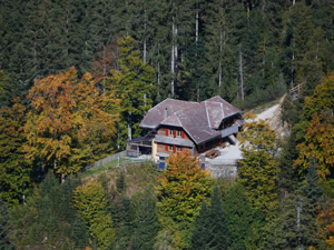 Group accommodation Forsthaus Hölli House view summer