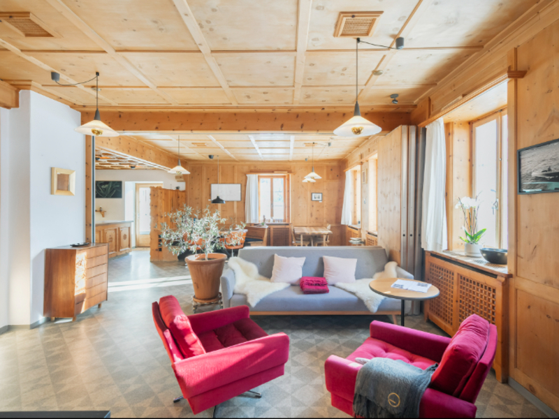 Group accommodation Steinbock Common room