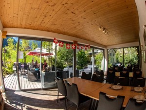 Gruppenhaus Auberge du Mont-Blanc Terrasse